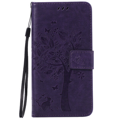 

Purple Tree Design PU Leather Flip Cover Wallet Card Holder Case for SONY Z3