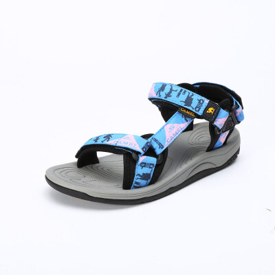 

Camel (CAMEL) outdoor couple models beach shoes men and women anti-skid magic sticks comfortable sandals female A72162609 sky blue 36