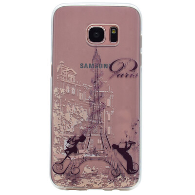 

Music tower Pattern Soft Thin TPU Rubber Silicone Gel Case Cover for Samsung GALAXY S7 Edge