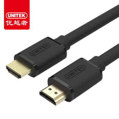 

UNITEK hdmi line version 20 3D digital high definition line 2K 4K 1 meter computer TV video cable notebook projector display cable black Y-C136Q