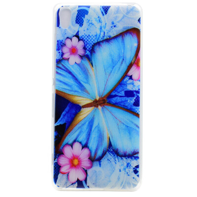 

Blue butterfly Pattern Soft Thin TPU Rubber Silicone Gel Case Cover for Sony Xperia XA