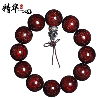 

The essence of high-density smooth lines lobular red sandalwood Buddha beads high oil old material lobular red sandalwood hand string men and women couples bracelet pearl literati Epiphany 15mm essence section