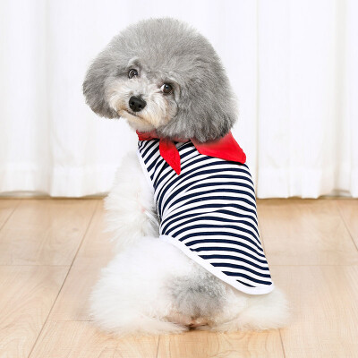 

Huapeng pet (hoopet) red scarf college wind dog dog clothes spring and autumn small dog teddy bears both feet loaded L