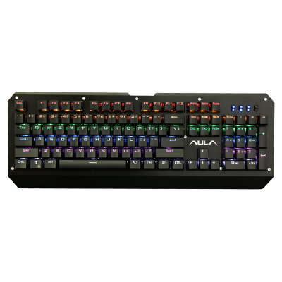 

Trolley (AULA) Raiders Blended Mechanical Keyboard 104 Key Wired USB Game Keyboard Laser Shaft Black Edition