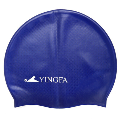

Elite YINGFA swimming cap solid color silicone non-slip particles men&women general adult swimming cap dark blue