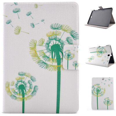 

Green Dandelion Style Classic Flip Cover with Stand Function and Credit Card Slot for Samsung Galaxy Tab A 9.7 T550