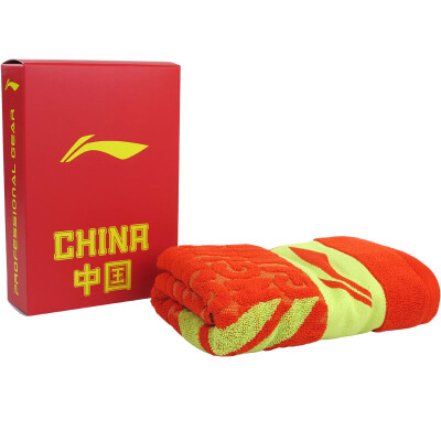 

Li Ning (Li-Ning) национальная команда бадминтон работает фитнес профессиональный спорт впитывающее полотенце мягкий красный AMJJ012-1