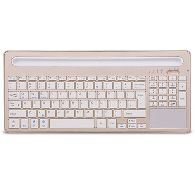 

Hyundai (HYUNDAI) HY-K480W multi-channel multi-function full keypad touchpad Bluetooth wireless keyboard gold