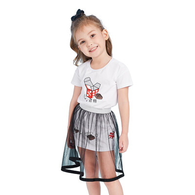 

Balabala BALABALA Girls Short Sleeve Set Girls Dresses Two-piece Women's Half Sleeve 28192170112 Bleaching 100