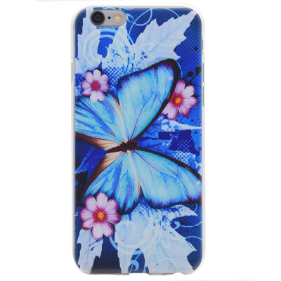 

Blue butterfly Pattern Soft Thin TPU Rubber Silicone Gel Case Cover for IPHONE 6 PLUS/6S PLUS