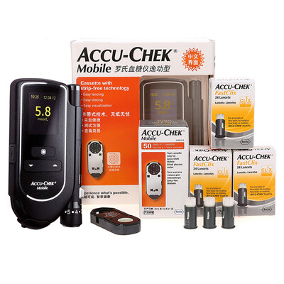 

Roche (Roche) blood glucose meter Luokang full-moving type (included 50 test strips and lancets