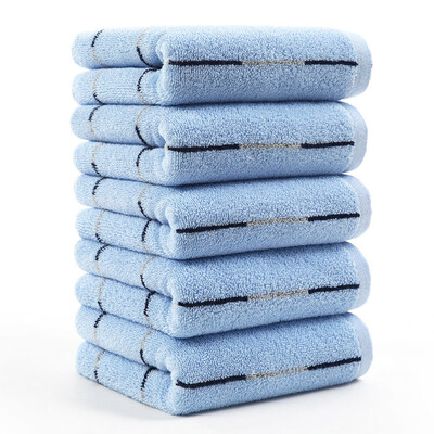 

Gold cotton towel home textured satin plain striped face towel GA1013 blue 5 loaded 70 33cm 83g article