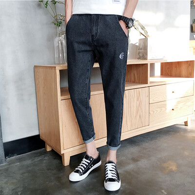 

Longyue men casual одежда печать Гарлан ноги девять очков джинсы LMKN172252 серый 31