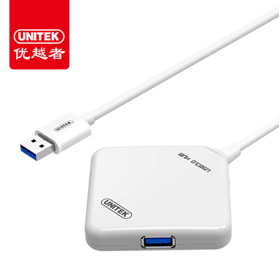 

(UNITEK) USB3.0 Splitter Высокоскоростное расширение 4-портовый концентратор концентратора 0,6-метровый ноутбук Конвертер Multi-Interface Multi-Interface Black-JD30D4FWH