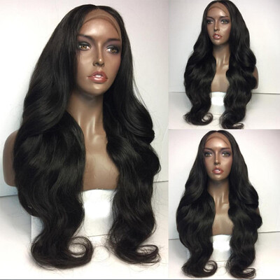 

Top 7A Brazilian Natural Body Wave Human Hair Lace Front Wigs Black Women Glueless Wavy Full Lace Wigs With Baby Hair Lace Wigs