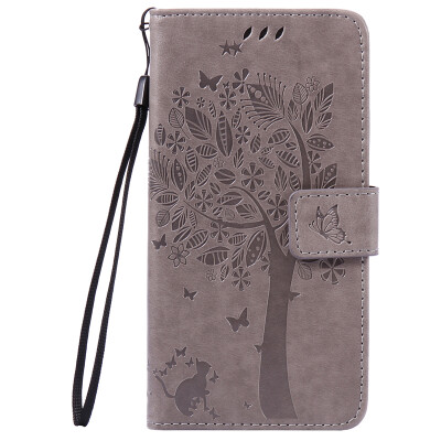 

Gray Tree Design PU Leather Flip Cover Wallet Card Holder Case for HUAWEI P9LITE