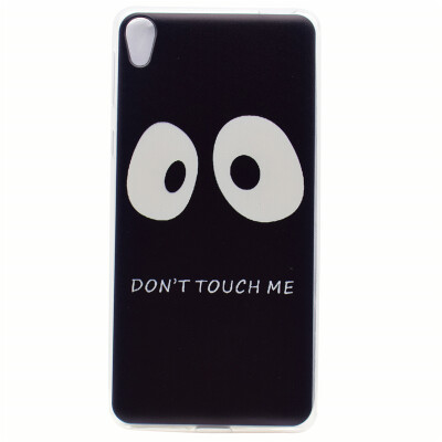 

Do not touch me Pattern Soft Thin TPU Rubber Silicone Gel Case Cover for Sony Xperia E5