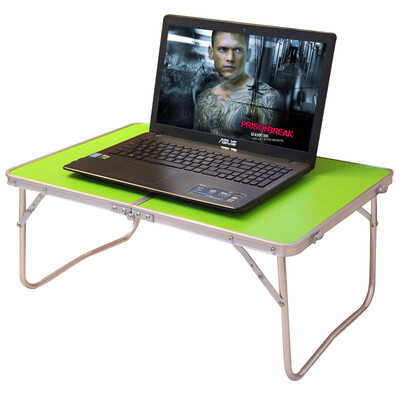 

New Yuechang outdoor portable folding small table large notebook computer desk learning desk bed desk dormitory lazy folding table apple green ZL64