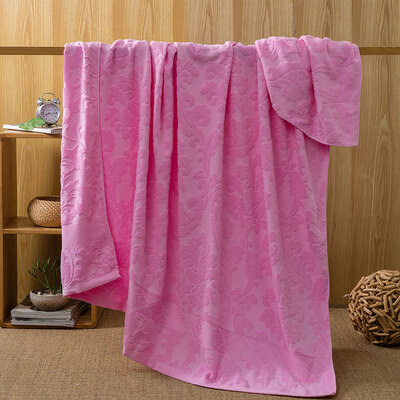 

Yingxin textile cotton jacquard towel was multi-functional breathable air-conditioned blanket nap nap Four seasons blanket blanket dark green 150 200cm