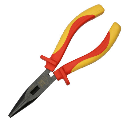 

Persian BOSI BS199226 VDE insulation pressure needle nose pliers high voltage insulation pliers sharp pliers 6 inches