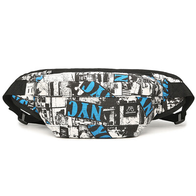 

Jingdong Supermarket Landcase casual men bag luggage bag sports bag chest bag graffiti shoulder bag 108NYC blue
