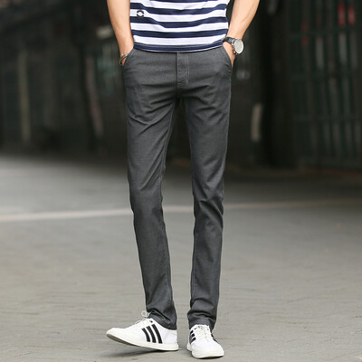 

Yi Ши моды (yishistyle) низкая талия тонкие дышащие мягкие эластичные случайные брюки мужские спортивные ZYX117 черный 30