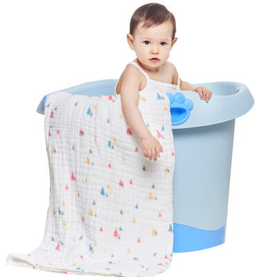 

【Jingdong Supermarket】 Tile baby bath towel cotton absorbent baby children gauze bath big towel newborn cotton cover blanket 100 * 100cm