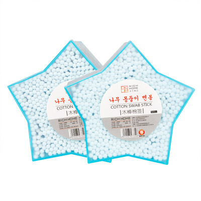 

Can be a family of kapoks one-time double-headed cotton swabs five-pointed star box 2000 500 2 boxed