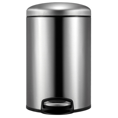 

EKO Trash Home Pedal Flap European Silent Stainless Steel Trash 9113TB Titanium Blue 12L