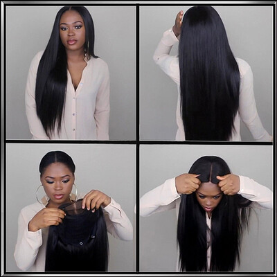 

Long Straight Full Lace Wig Glueless Full Lace Human Hair Wig Brazilian Virgin Human Hair Lace Front Wig For Black White Women