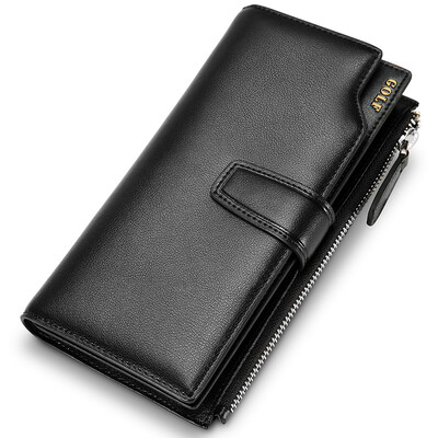 

Golf GOLF Men&39s Handbags Leather Long Wallet Men&39s Multifunctional Zipper Wallet Card Pack S582303 Black