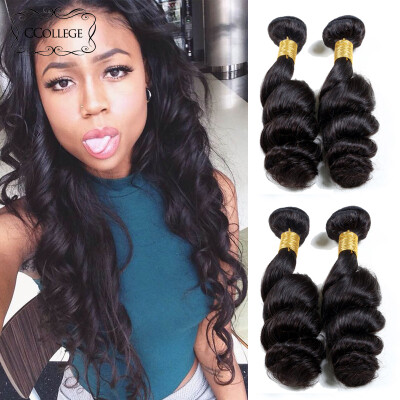 

Ccollege Hair Company Indian Loose Wave Hair 4Pcs Lot Cheap Indian Human Hair 100G Bundles Indian Hair Weave Sale