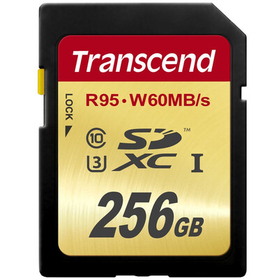 

Transcend 256GB UHS-I U3 SD high-speed memory card read 95Mb s write 60Mb s MLC particles
