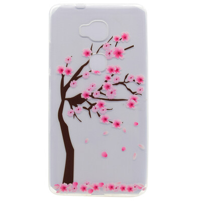 

Cherry tree Pattern Soft Thin TPU Rubber Silicone Gel Case Cover for Huawei Honor 5X