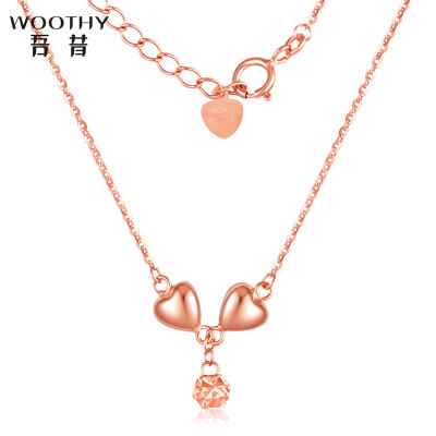 

My 18K gold necklace female rose gold heart-shaped chain fashion simple K gold jewelry about 18g-19g