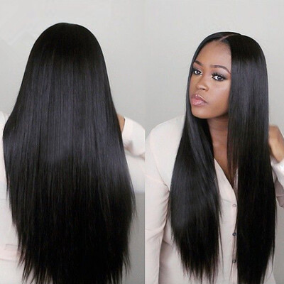 

7A Grade Brazilian Virgin Full Lace Human Hair Wigs Silky Straight 130 Density For Black Women