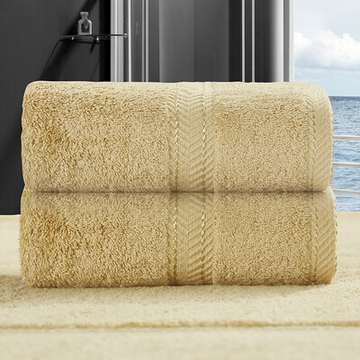 

Yamen amain towel textile five-star hotel cotton towel 2 pieces to increase the thickening of the cotton towel coffee color 180g Article 76 46cm