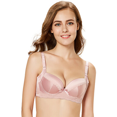

City beauty women&39s bra lace lace gather close milk hit color stitching underwear 2B7111 powder 70B