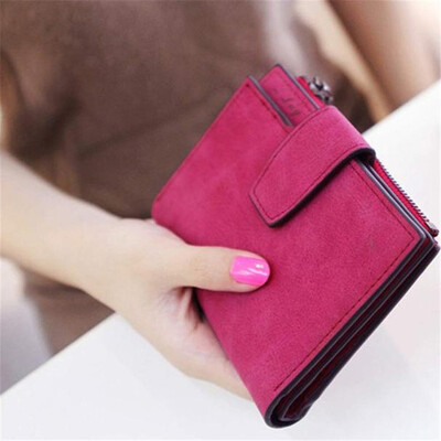 

MyMei Women Mini Grind Magic Bifold Leather Fashion Vintage Wallet Card Holder Purse