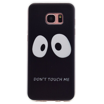 

Do not touch me Pattern Soft Thin TPU Rubber Silicone Gel Case Cover for Samsung GALAXY S6 Edge