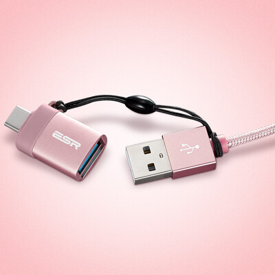 

Миллиард цветов (ESR) Type-C передаточного адаптер USB3.0 Android данных телефонного кабеля преобразователь головка приложения OTG в новом MacBook / Huawei P10 / слава V9 / музыке, как и другие из розового золота