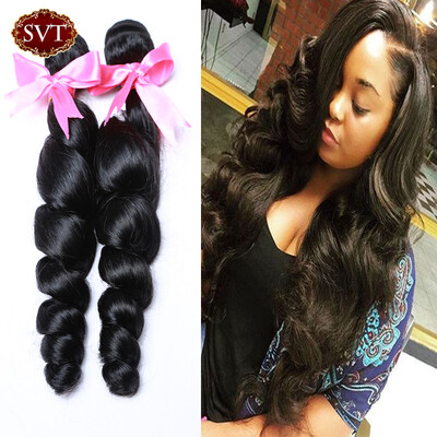 

Peruvian Virgin Hair 3 Bundles Peruvian Loose Wave Virgin Hair 7A Soft 100 Human Hair SVT Peruvian Loose Curly Wave Weaves