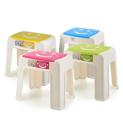 

Shiming Plastic Stool Rectangle Medium Smile Plastic Stool Home Stool SM-2054 Stool Face Color