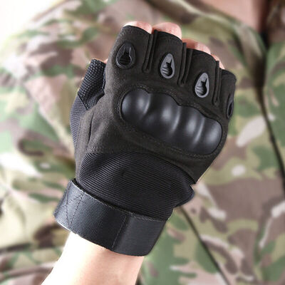 

LAC fitness gloves outdoor climbing black hawk half finger special soldiers gloves sports tactical gloves riding gloves hard shell XL