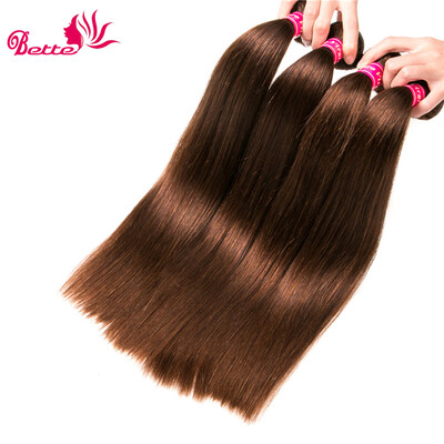 

Bettehair Virgin Brazilian human hair 100% unprocessed 4pcs straight hair #2Dark Brown Color