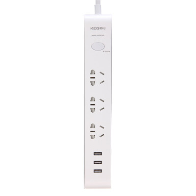 

Han Electronics KEG HD-ZSGBD-03KU3-AW USB intelligent micro-small S Apple white 18 m anti-surge lightning protection overload plug-in plug