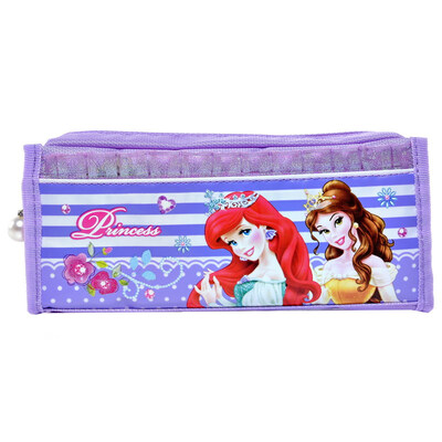 

Disney Princess Pencil Box Multifunctional Elementary School Student Pencil Box Fashion Creative Pencil Bag Student Work Supplies A-5016 Purple
