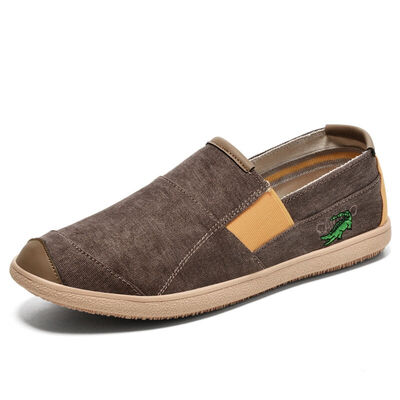 

Carnival Crocodile (CARTELO) Casual Shoes Men Lazy One Pedal Canvas Car KE1020 Brown 40