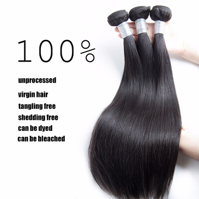 

7A Grade Brazilian Virgin Hair Straight 3 Bundles Female Star Hair 100% Unprocessed Brazilian Human Hair Weave