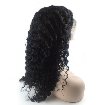 

Goss Hair Brazilian Hair Lace Front Human Hair Wigs For Black Women With Baby Hair Deep Wave Natural Color 130% Density